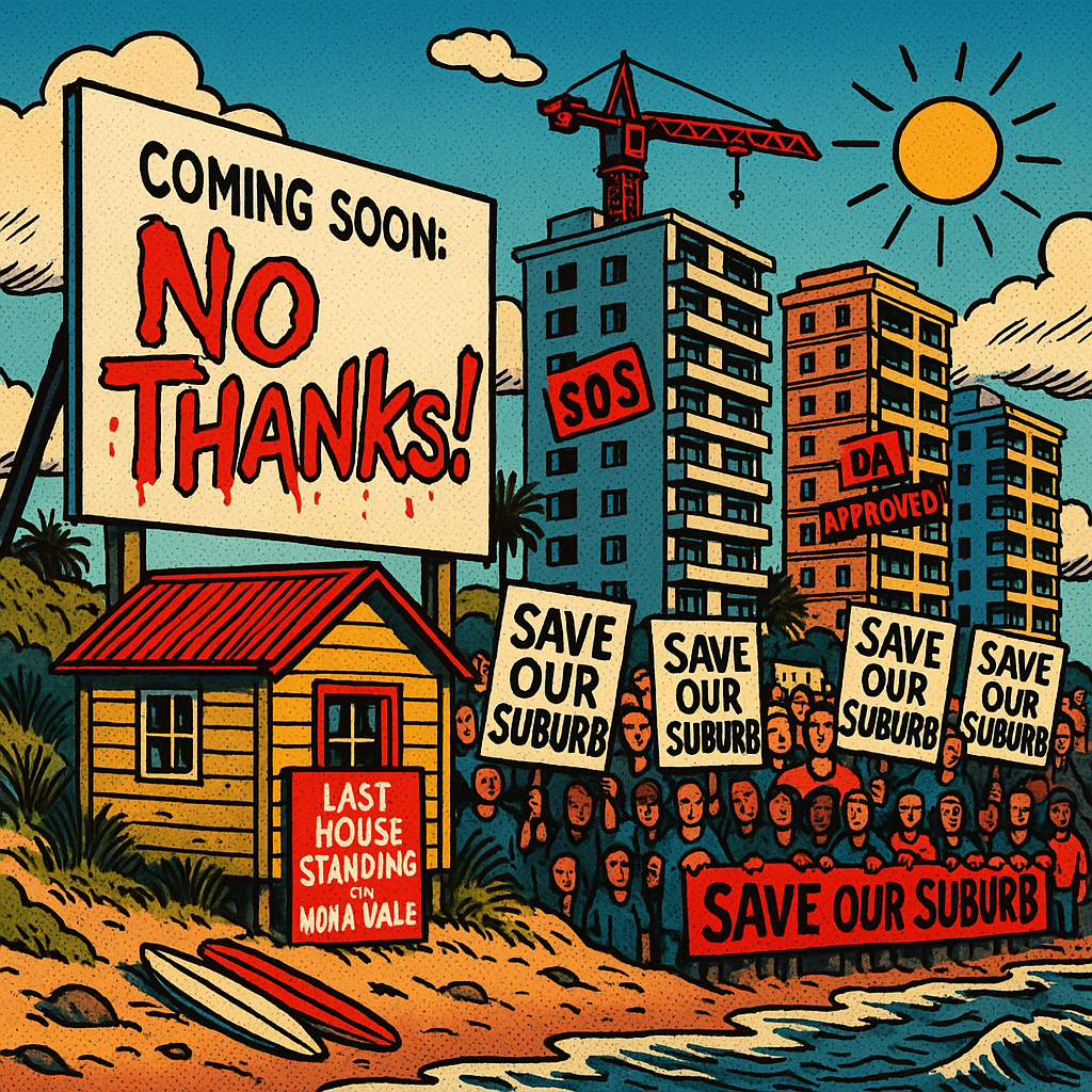 No Thanks and Save Our Suburb signs No Thanks and Save Our Suburb signs